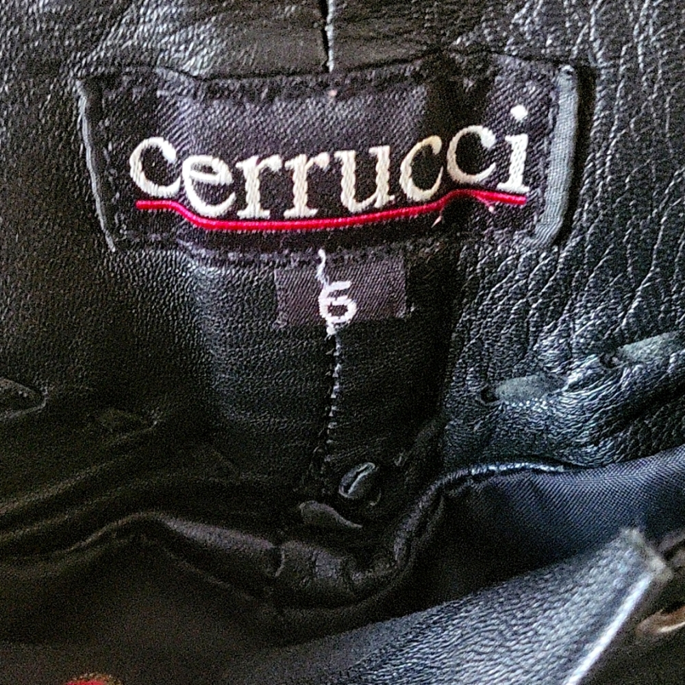 Genuine Leather pants, black size 6, 30" inseam